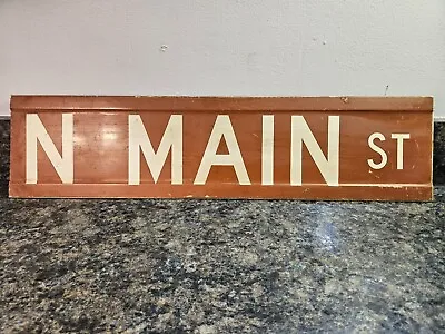 Vintage Two-Sided N Main St. Sign *City Unknown* ~ Vintage Metal Street Sign • $49.99