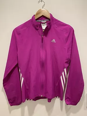 $24.95 • Buy Adidas Womens Purple Windbreaker Running Jacket Zip