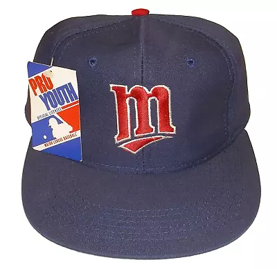 Minnesota Twins Vintage EdsWest Flat Brim Snapback Hat - Youth 7-14 • $12.99