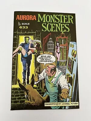 Original 1971 AURORA MONSTER SCENES MODEL KIT INSTRUCTION BOOK 633 FRANKENSTEIN • $39.99