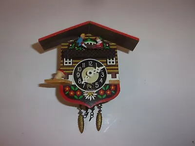 Cuckoo Clock Made In Germany Small Missing Key Missing One Shelf With Figurine • $21.79