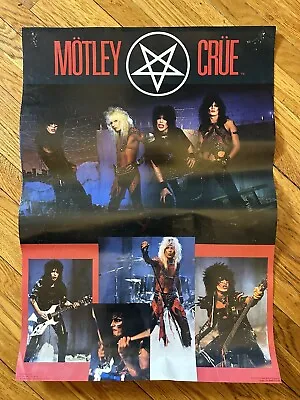 MOTLEY CRUE Shout At The Devil Vintage 1983 Fan Club Poster The Dirt 20  X 28  • $26