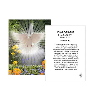50 Funeral Memory Cards Memorial Cards Mass Cards Celebration Of Life • $55