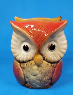 Vintage Owl Napkin Holder MCM Kitschy Ceramic 4 1/16  Tall • $16.97