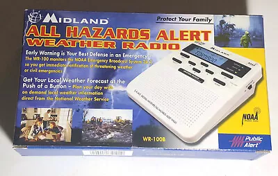 Midland “All Hazards Alert Weather Radio” NOAA Storm Warning WR-100B • $25