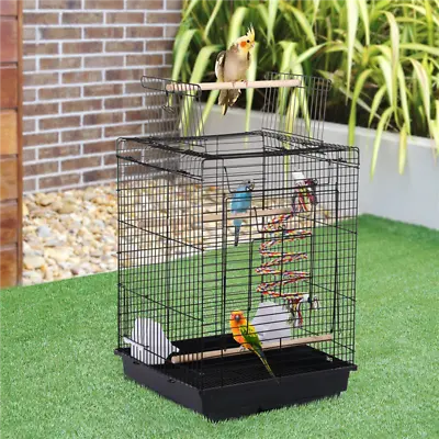 £34.99 • Buy Small Bird Cage For Budgie Parrot Canary Cockatiel Open Top Travel Cage With Toy