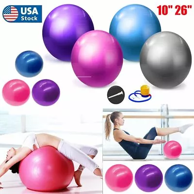 $6.41 • Buy 10  26  Exercise Ball Fitness Pilates Stability Balance Yoga Workout Anti Burst
