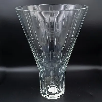 READ Waterford Crystal Large Auropa 11  Flower Vase FREE USA SHIPPING • $85