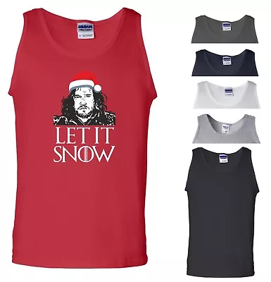 Game Of Thrones Vest Let It Snow Jon GOT Stark Christmas Xmas Gift Men Tank Top • £7.99