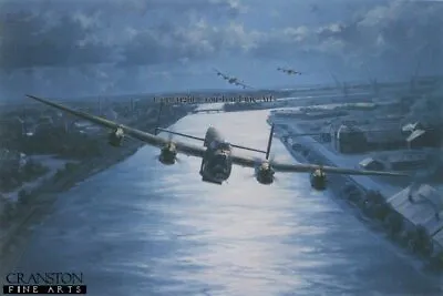 Dambuster 617 Sqd Aviation Art Print Lancaster RAF Bomber Command Ruhr Dams WW2 • £120