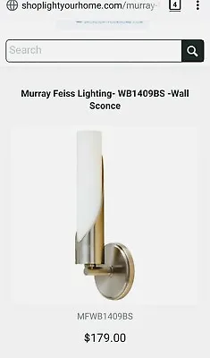 Murray Feiss Wall Sconce Brushed Steel • $45.99