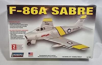 Lindberg F-86A Sabre Jet Model Kit 1.48 Scale NO.70553 Boxed Sealed • £20
