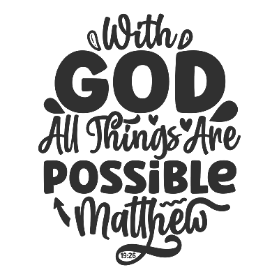 Vinyl Decal Car Stanley Cup Sticker Christian Quotes Bible Verses Matthew 19:26 • $16.86