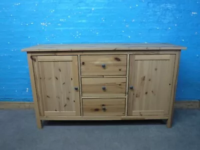 IKEA SOLID WOOD 2DOOR 3DEEP DRAWER 2 DOOR SIDEBOARD H89cm W157cm - SEE SHOP • £169