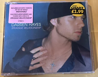 Darren Hayes Strange Relationship Cd Single 3 Tracks With Original Poster VGC  • £4.95