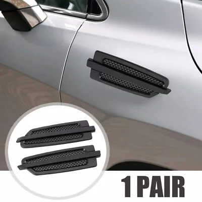 1Pair Black Car Side Air Flow Vent Hole Fender Covers Intake Grille Stickers • $21.02