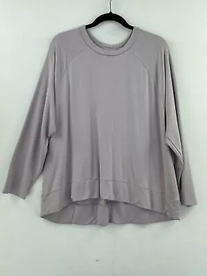 J Jill Wearever Large Sweater Sweatshirt Pullover Jersey Purple Womens B28-15 • $26.85