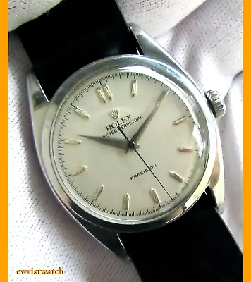 Vintage 50's Rolex Oyster Perpetual 6098 36mm Big Bubbleback Pre-Explorer W/Box • $6550