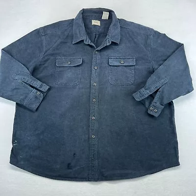 C.E Schmidt Button Up Shirt 4XL Men's Chamois Flannel Long Sleeve Casual *Flaw* • $9.99