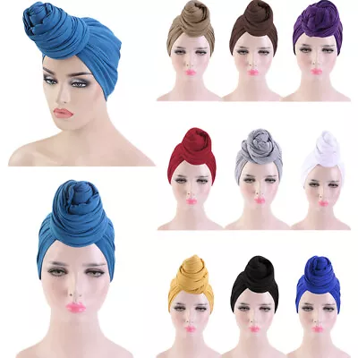 Women Scarf Hijab Wrap Shawl Head Muslim Scarves Turban Knot Headscarf Cap Hat • $13.85