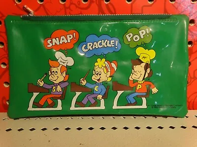 Vintage 1983 Kellogg's Rice Krispies Vinyl Zipper Pencil Case SNAP CRACKLE PoP • $7.99