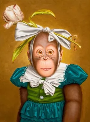 MonkeyflowerHand-painted Animal Art Oil Painting Wall Decor Canvas 36  • $59.79