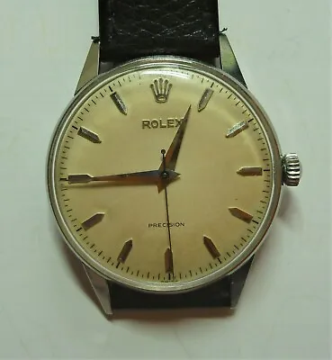 $4500 • Buy Vintage Estate Rolex Precision  Mens Wrist Stainless Steel Watch St#19345