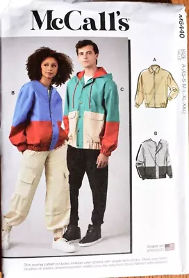 Mccalls Pattern 8440  Jackets   Mens Misses Sizes  Xsmall-xxlarge New Uncut • $9.25