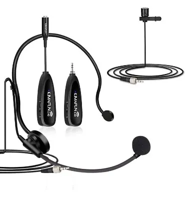 £19.33 • Buy Wireless Microphone System, KIMAFUN 2.4G Headset And Lavalier Lapel Microphones