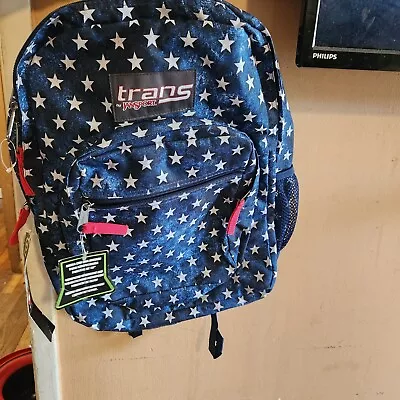 Jansport Trans 17  Supermax Blue Stars Backpack Sport School Travel Pack • $39.99