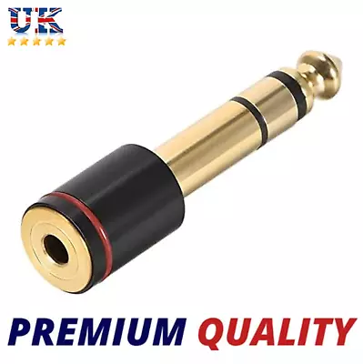 3.5mm Jack To 6.35mm Stereo Headphone Adapter Connector Converter 6.3mm 1/4 Inch • £1.89