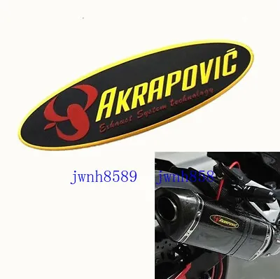 Motorcycle AKRAPOVIC Sticker Exhaust Pipe Heat Resistant Decal Emblem Logo New • $4.30