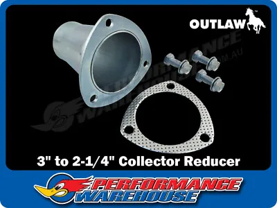 3  To 2-1/4  Reducer Exhaust Extractor Collector 3 Hole Flange W/Gasket & Bolts • $24.31