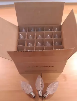 50Pack C7 Christmas LED Light Bulbs Shatterproof & Waterproof C7 Commercial NEW • $20.55