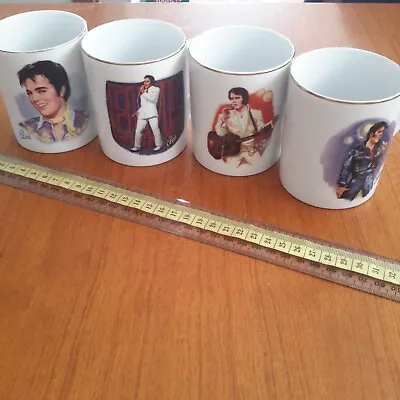 4 X Elvis Presley Coffee Mug Cups  Photo Print Rock Music Memorabilia • $55