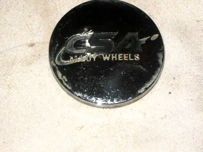A Used 55mm CSA/Mullins Alloy Wheels Chrome Inscripted Mag Alloy Center Cap • $4.80