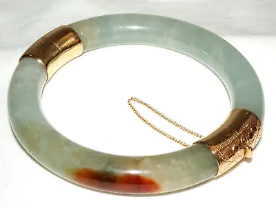 Vintage Chinese 14k Yellow Gold Hinged Bangle Bracelet By Ming's (KoM) • $1888