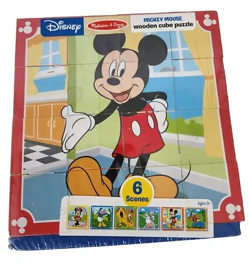 Disney Melissa & Doug MICKEY & FRIENDS Wooden Cube Puzzle (16 Pieces: 6 Puzzles) • $24.99