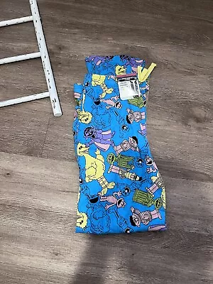 Sesame Street Mens Novelty Sleep Lounge Pants Size S 28-30 Big Bird Elmo NEW • $12.57