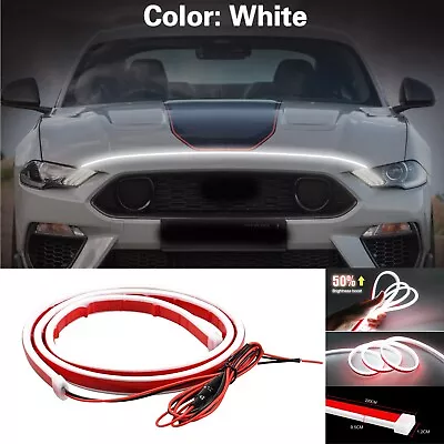 86  Dynamic LED Running Light Front Hood Strip Ambient Lamp For Ford Mustang • $25.49