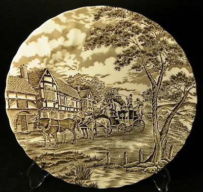 Myott Royal Mail Dinner Plate 10  Brown Staffordshire England Excellent • $9.99