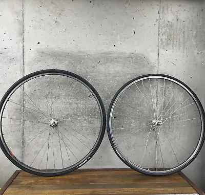 Vintage Campagnolo Record Wheel Set Low Flange 700c Mavic MA40 Clincher 36 126 • $234.99