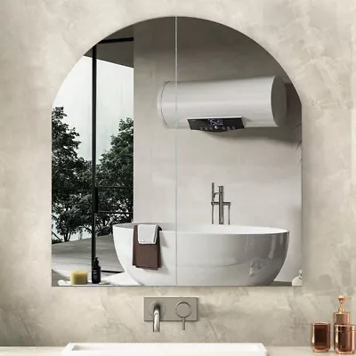 Bathroom Mirror Cabinet Multiple-Layer Height Adjustable Shelf Cupboard Storage • £39.99