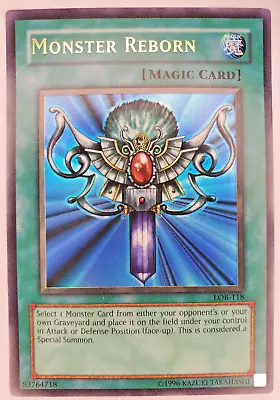 Yugioh Monster Reborn LOB-118 Ultra Rare Original Print “MAGIC CARD” • $29.99