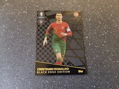 Match Attax Euro 2024 Be 7 Cristiano Ronaldo (portugal) Black Edge Edition Mint • £8.75