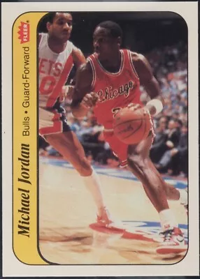 1986-87 Fleer Stickers Michael Jordan #8 NM-MT / GREAT CENTERING • $503