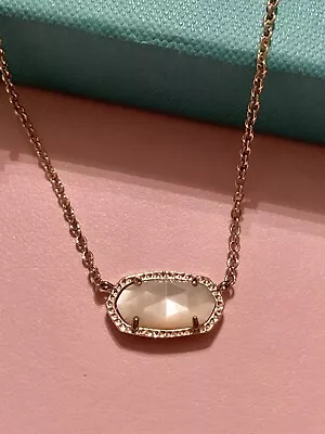 Kendra Scott Elisa Gold Tone Ivory White Mother Of Pearl Necklace  • $25