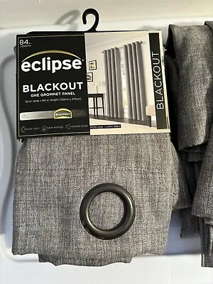 Eclipse Absolute Zero Panel Total Blackout-Gray-52”W X 84”L- 2 Curtains • $12.99