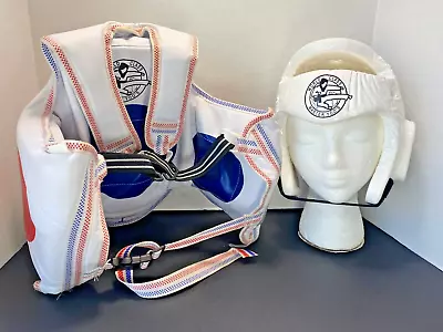 World Class Master Yoo's Youth Martial Arts Sparring Gear Helmet & Vest Size S • $59.99