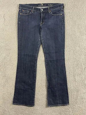 7 For All Mankind Jeans Womens 32 Original Bootcut Blue Dark Wash Denim 32x32 • $21.15